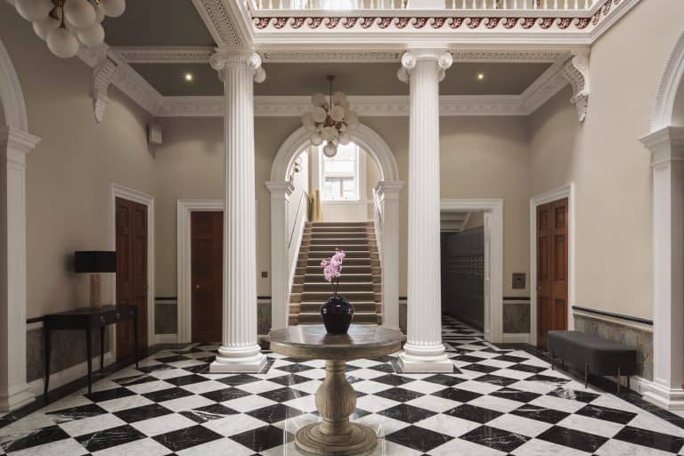 Winslade Manor Central Hallway with vaulted ceiling
