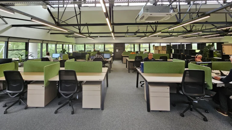 Desk layout demonstrating the set up for Co-working Membership at Winslade Park