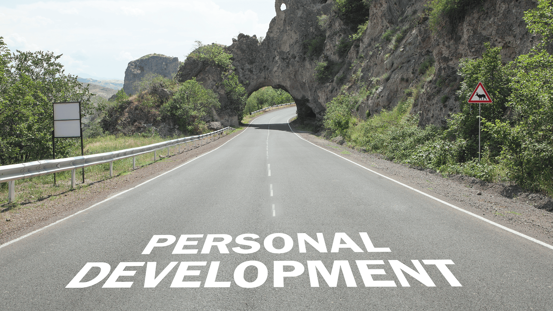 Road to represent the path to personal and professional development